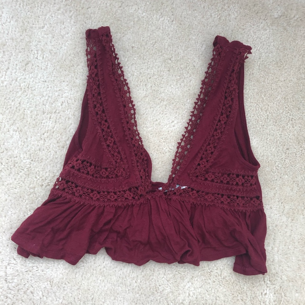 Maroon crop top